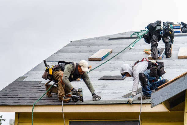 Professional Gutter Installation technician working in Bunker Hill, IL